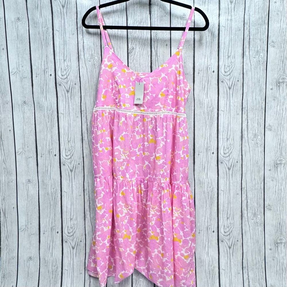 Pink Floral Spaghetti-Strap Summer Dress